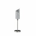 Cling 22 in. Aldo Upright Concave Aluminum Table Lamp, Brushed Silver CL3113386